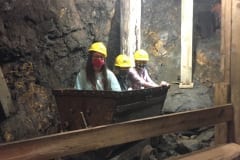 Lynzi, Camryn, & Donata in the cart