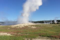 Old Faithful Blowing Off Steam