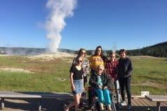 Group in front of Old Faithful